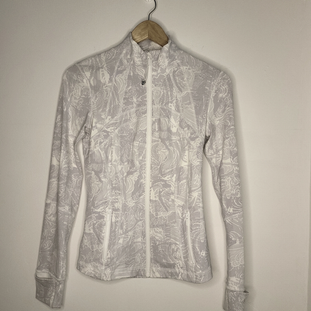 Lululemon jacket,  white and gray,  in size 4.